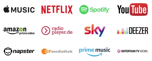 Telekom StreamOn, Musik-Streaming, Video-Streaming