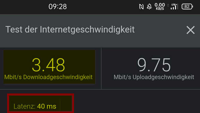 LTE Ping Latenz