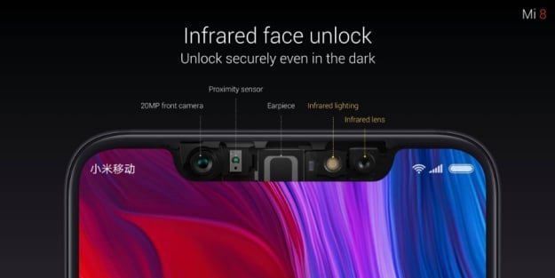 Xiaomi Mi 8 Frontkamera mit Face ID