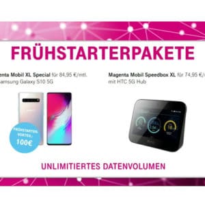 Telekom 5G Tarife: Frühstarter-Pakete mit zwei Aktionstarifen - alle Kosten, alle Infos