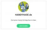 Handyhase auf Telegram, Facebook, Twitter und per Newsletter folgen