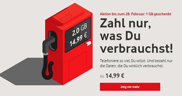 Vodafone IN: Handytarif mit flexiblem Datenvolumen (2 GB bis 11 GB LTE) - doch für wen lohnt sich der Aktionstarif?