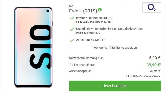 Samsung Galaxy S10 + o2 Free L Bei DeinHandy