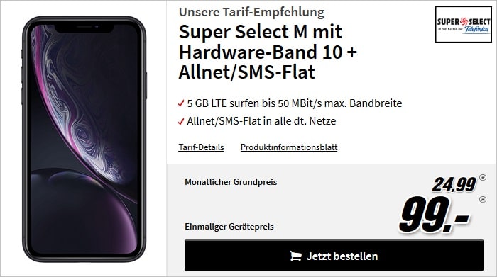 iPhone Xr mit Super Select M bei MediaMarkt