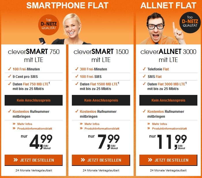 callmobile cleverSMART und cleverALLNET