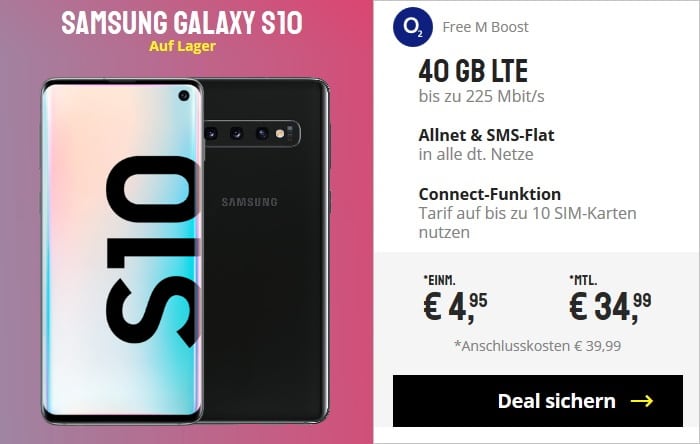 Samsung Galaxy S10 + o2 Free M Boost bei Sparhandy