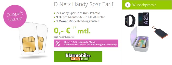 Handy-Spar-Tarif bei gethandy August 2020