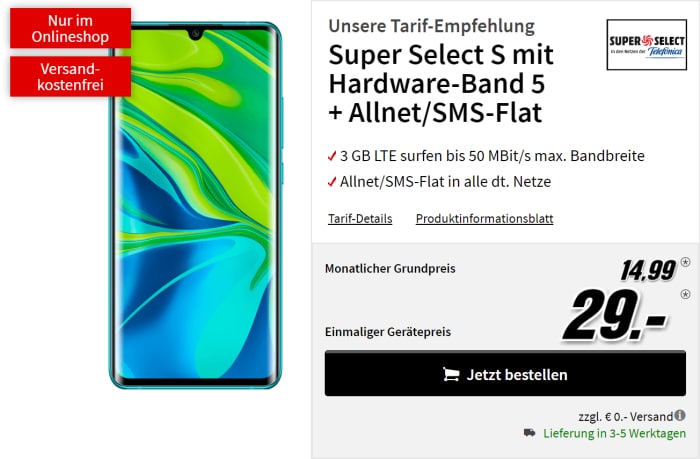 Xiaomi Mi Note 10 Pro mit SuperSelect bei MediaMarkt