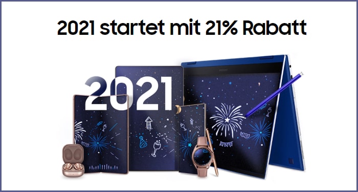 Samsung Neujahrsaktion - 2021 startet mit 21%