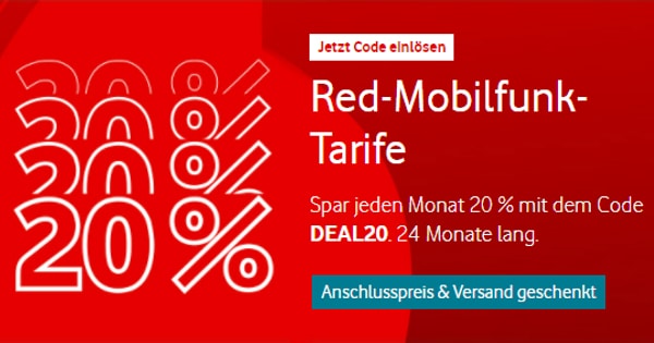 Vodafone Red M Mit Premium Smartphone Special Vodafone Red M (SIM-only) ab eff. 12,53 € mtl. – auch GigaKombi