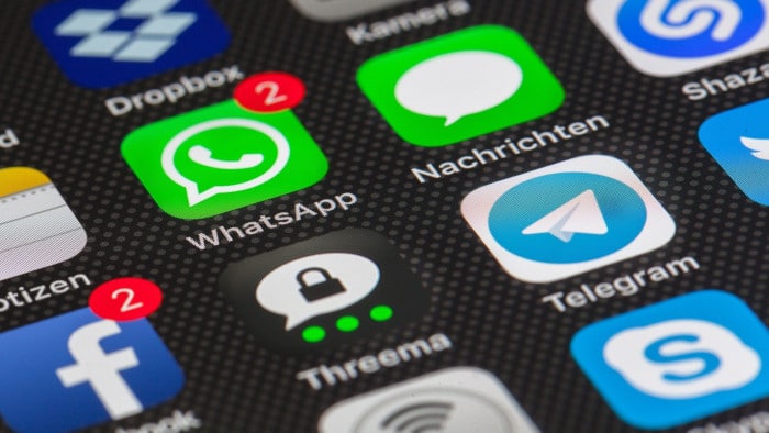 Messenger Apps Logos WhatsApp Threema Telegram