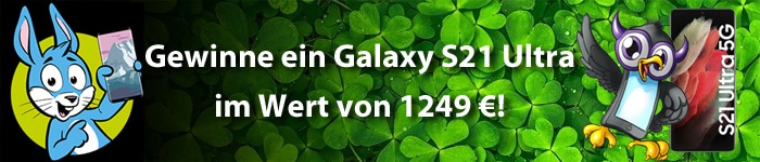 Handyhase-Gewinnspiel im Februar: Jetzt mitmachen und ein Samsung Galaxy S21 Ultra im Wert von 1249 € gewinnen!