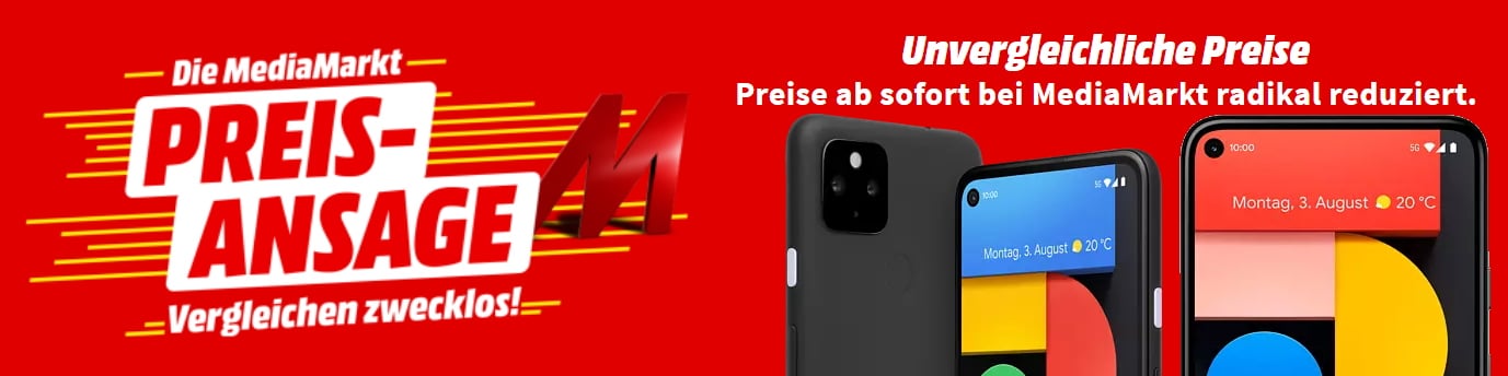 Google Pixel 4a (5G) & Pixel 5 bei MediaMarkt: Smartphones mit purem Android zum Bestpreis