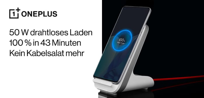 Aktion: OnePlus Warp Charge 50W Wireless Ladegerät zum OnePlus 9 Pro