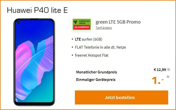 Huawei P40 Lite E Green LTE 5 GB Saturn