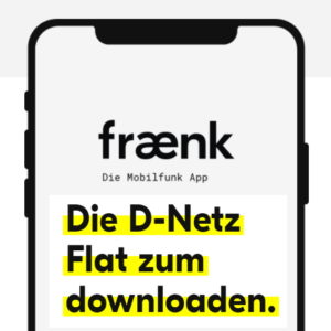 1 Monat gratis! fraenk: Mtl. kündbare Allnet-Flat + 4 bis 24 GB LTE im Telekom-Netz ab 10 € Grundgebühr
