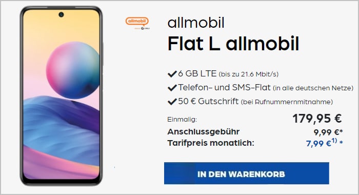 Redmi Note 10 Allmobil Flat L Preisboerse24