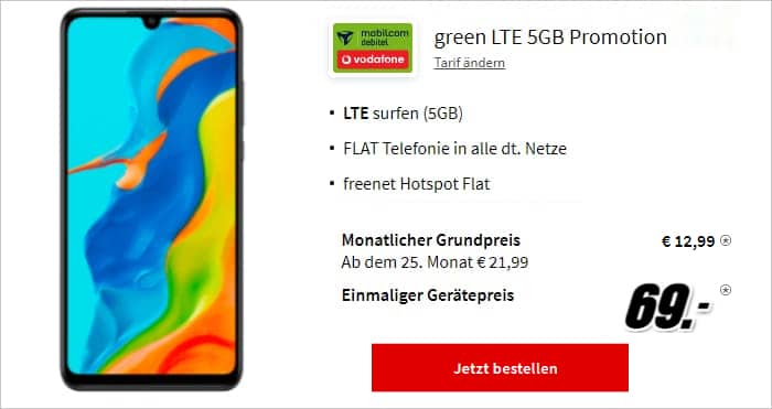 Huawei P30 lite New Edition green LTE 5 GB MediaMarkt