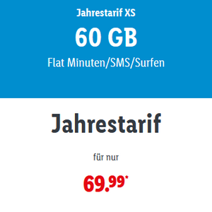 LIDL Connect Jahrestarif