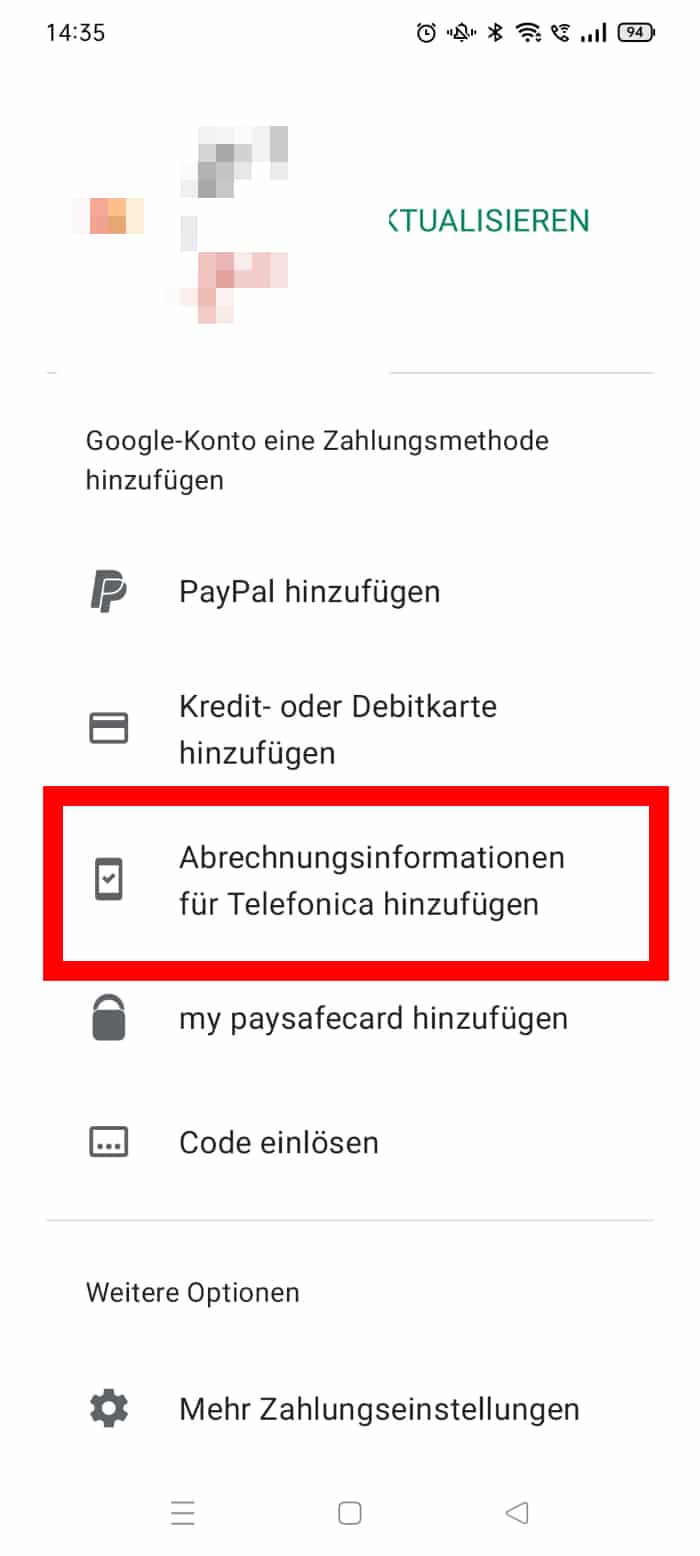 Google Play Store Handyrechnung bezahlen