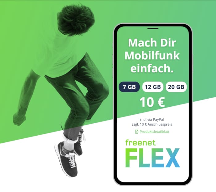 freenet Flex mit mehr Datenvolumen im Vodafone-Netz