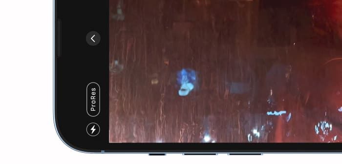 Apple ProRes im iPhone 13 Pro Max - Button