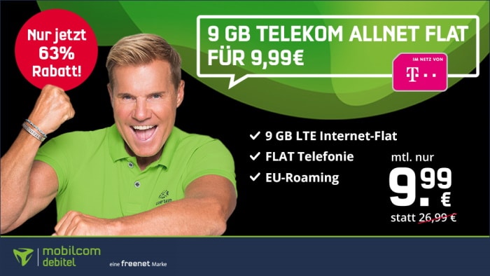 mobilcom-debitel green LTE (Telekom-Netz) bei Vitrado zur Black Week 2021