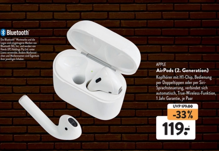 AirPods (2. Generation) - Aldi Singles Day Aktion