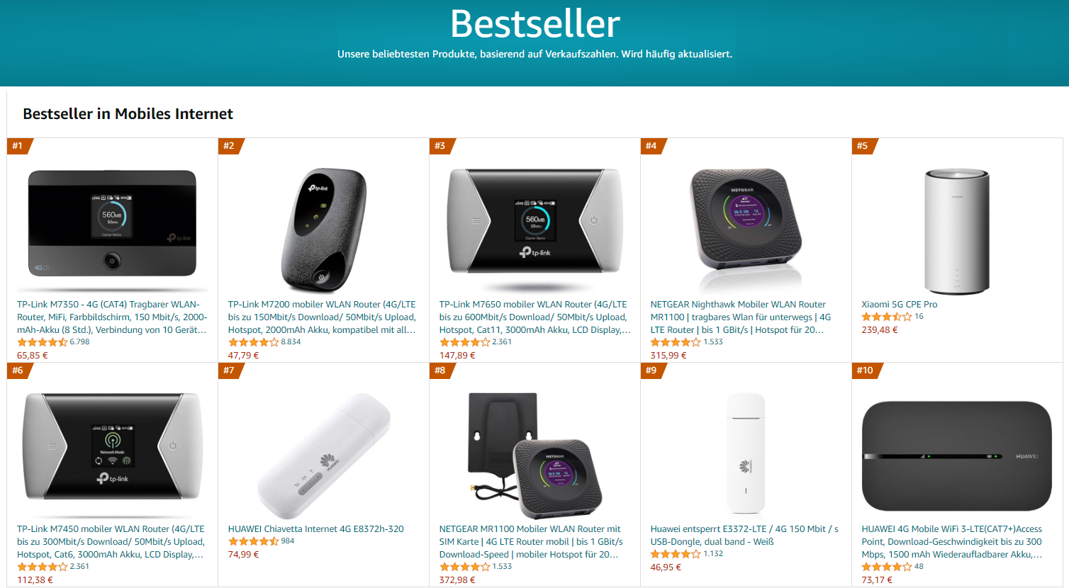 Surfstick Vergleich und Alternativen Prepaid und Datentarif