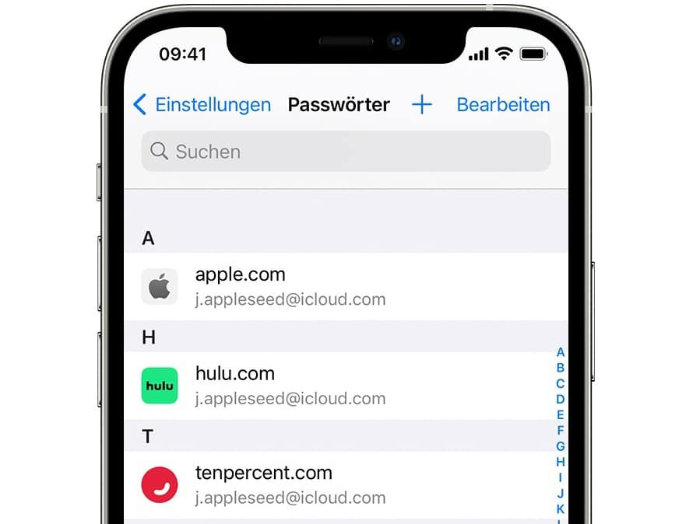 iOS-Passwortverwaltung