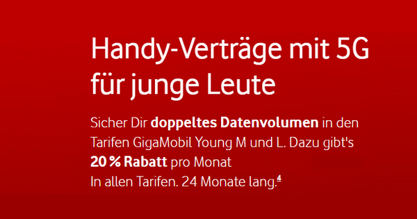 Vodafone junge Leute Rabatt