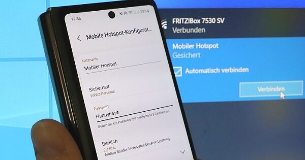 Mobiler Hotspot einrichten