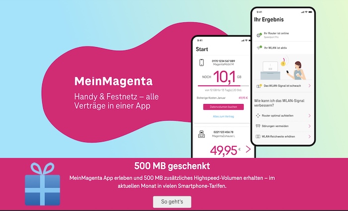 Telekom MeinMagenta App Prepaid aufladen