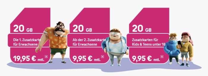 Telekom MagentaMobil Zusatzkarten