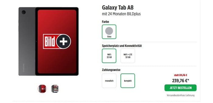Galaxy Tab mit BILDplus