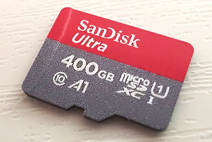 Eine echte SanDisk-Speicherkarte