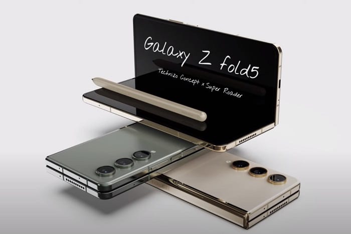 So soll das Galaxy Z Fold 5 aussehen