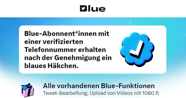 Twitter Blue bittet zur Kasse