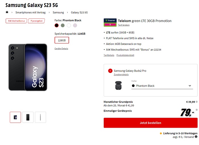 Galaxy S23 mit Tarif