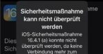 Probleme bei der iOS-Sicherheitsmaßnahme