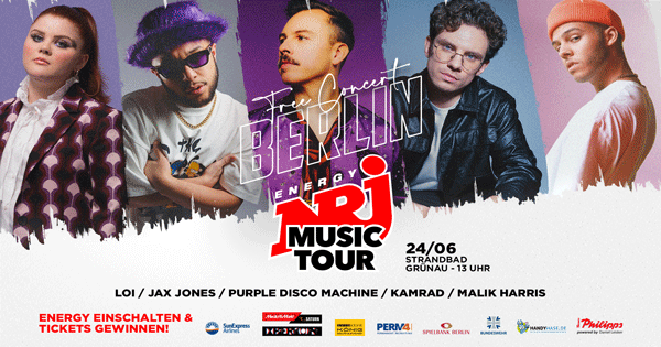 30x2 Tickets für die ENERGY MUSIC TOUR 2023 gewinnen - Feier die Strandparty Deines Lebens ab!🤩