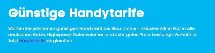 Handytarife bei Blau