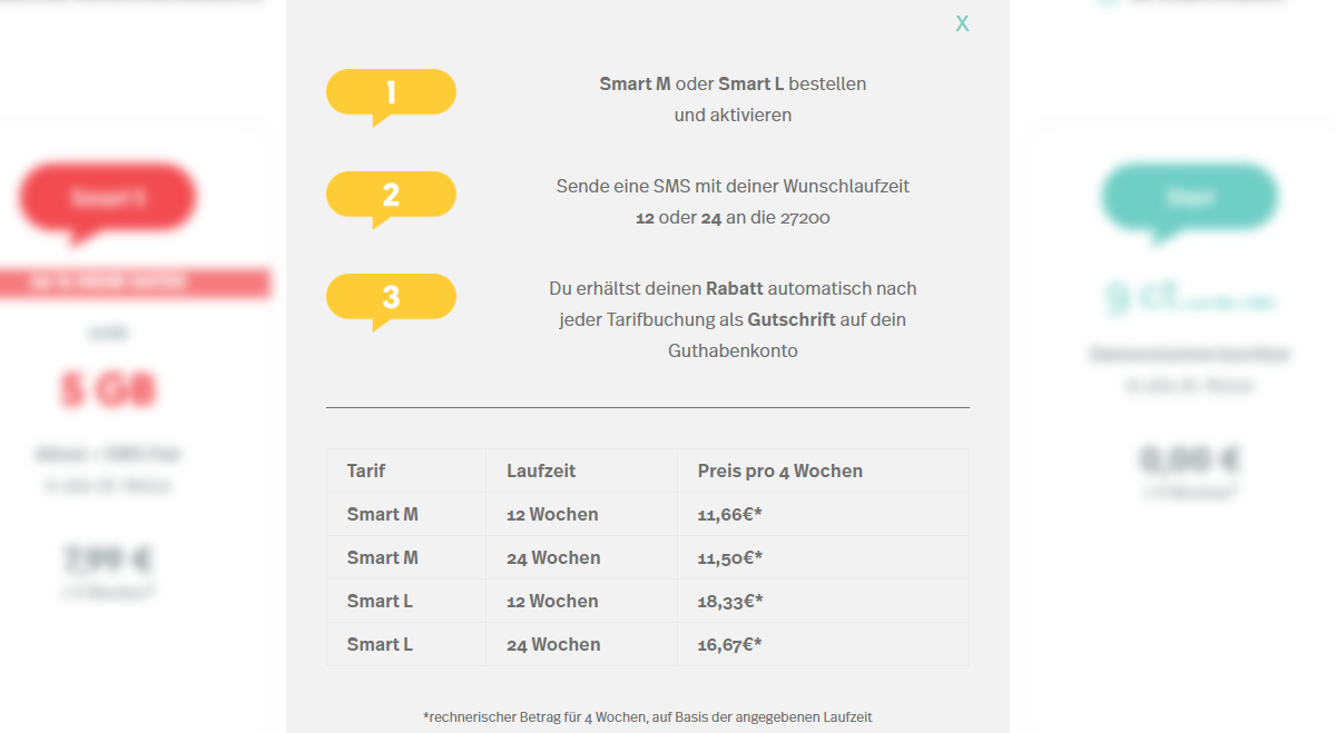 Norma Connect Prepaid Tarife mit 12 oder 24 Wochen Laufzeit