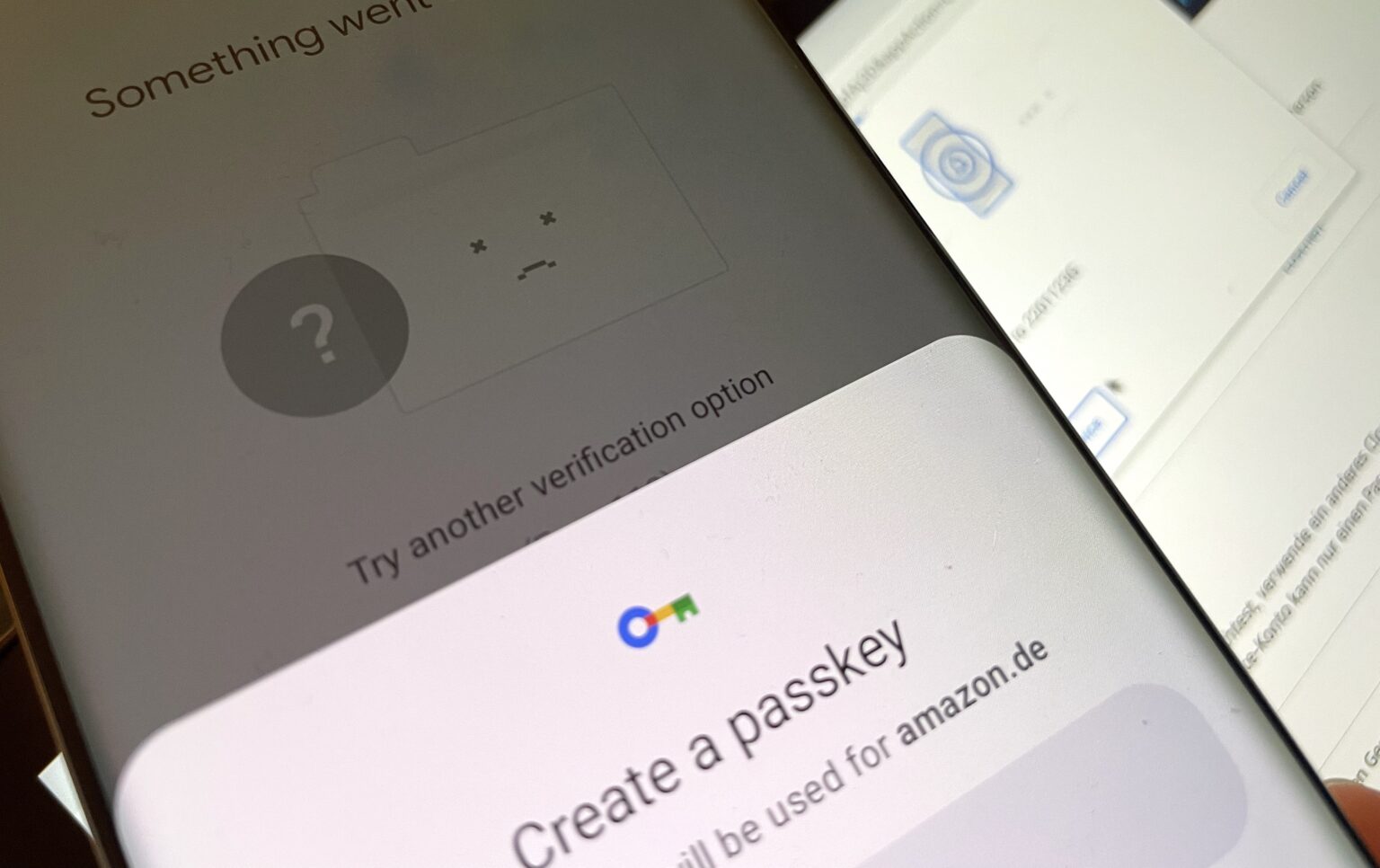 Passkey-Erzeugung auf einem Android-Smartphone