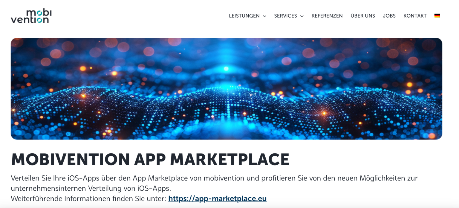 Screenshot der Webseite von Mobivention