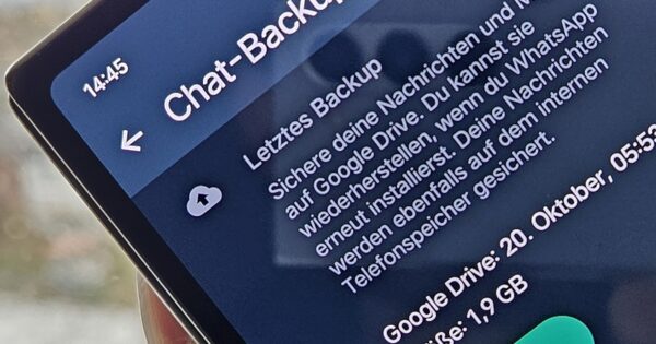 Das WhatsApp-Backup kostet bald Drive-Speicherplatz