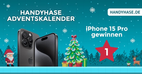 Handyhase.de-Adventskalender Türchen 1 mit iPhone 15 Pro