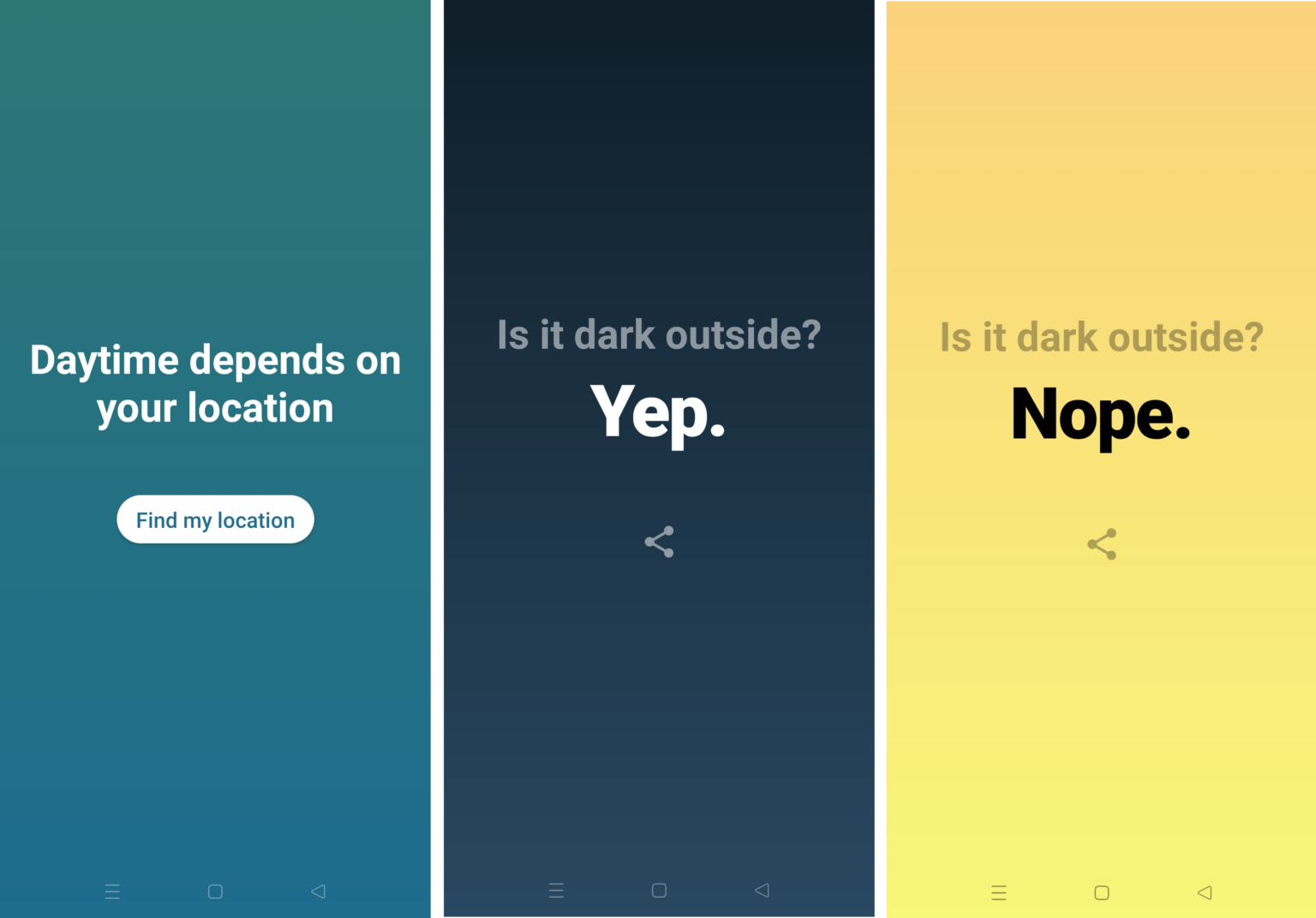 dark outside sinnlose App