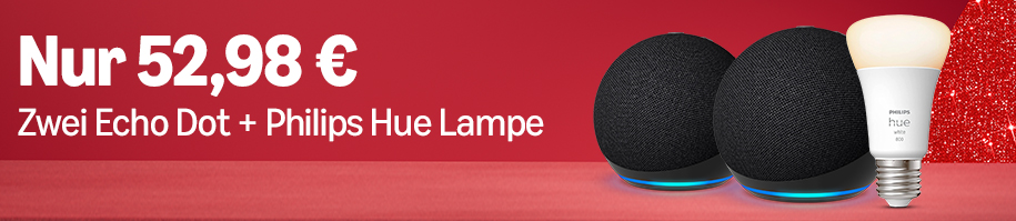 Amazon Black Friday Angebote: Hue Lampe und 2 Echo Dots