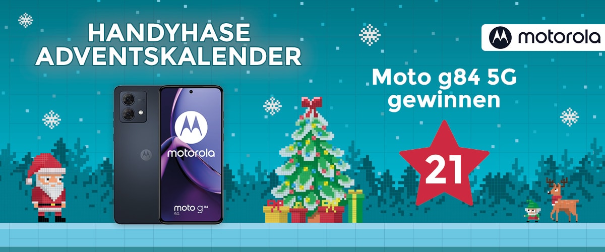 Handyhase Adventskalender Türchen 21 mit Motorola Moto G84